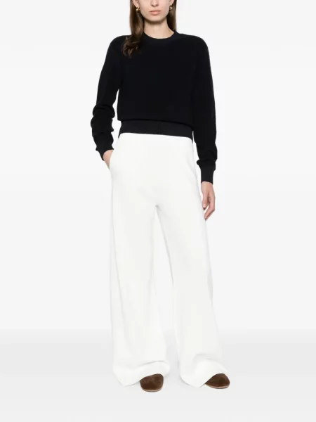 Pantaloni Max Mara din crep alb