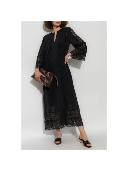 Lniana sukienka By Malene Birger czarna