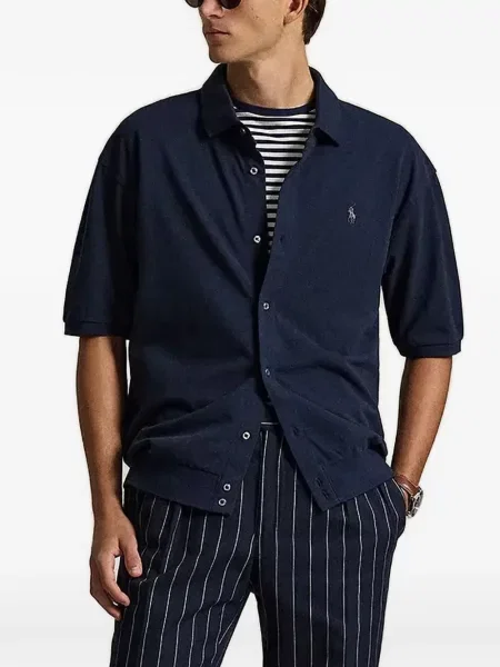 Cămașă Polo Ralph Lauren cu broderie albastru