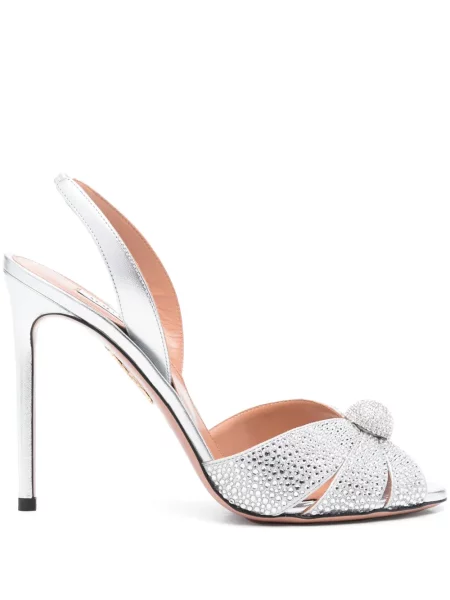 Sandale Aquazzura argintiu