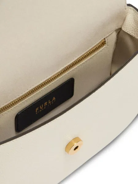 Geanta de piele Furla din piele alb