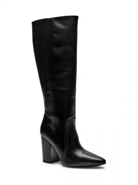 Marella De piele cizme cu negru