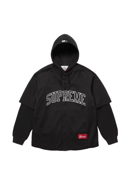 Суичър с качулка Supreme бяло