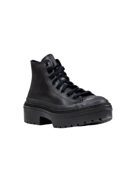 Usnjene gležnjarji Converse črna