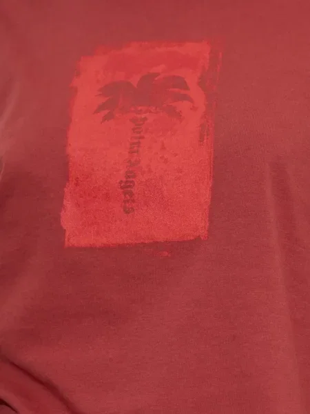 Tricou Palm Angels cu imagine roșu