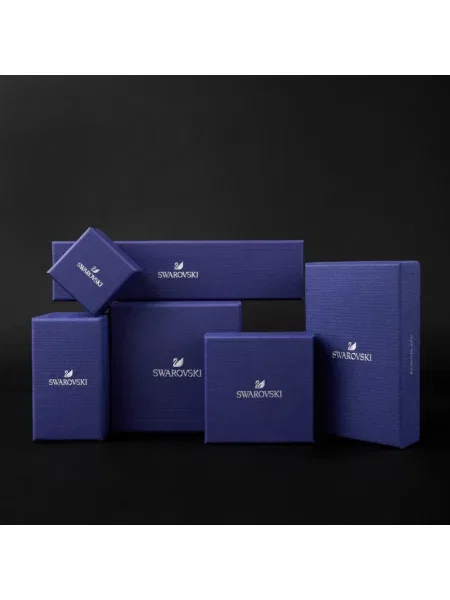 Swarovski Akcesoria Kobieta Różowy ONE SIZE Kryształowe Kolczyki Sztyfty Eleganckie Różowe Złoto białe