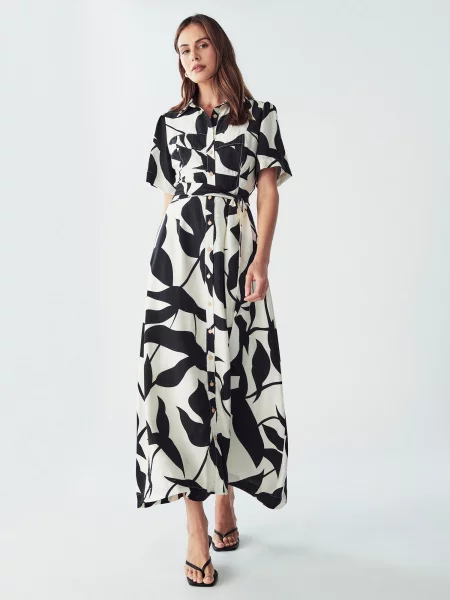 Willa Dolga srajca črna bela