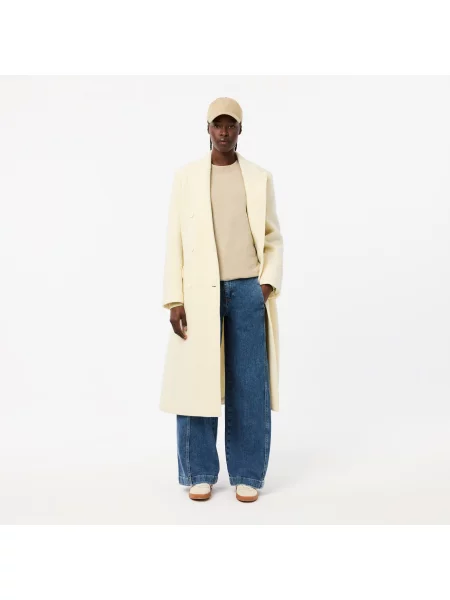 Lacoste Bluza Z Efektem Prania O Luźnym Kroju beżowa