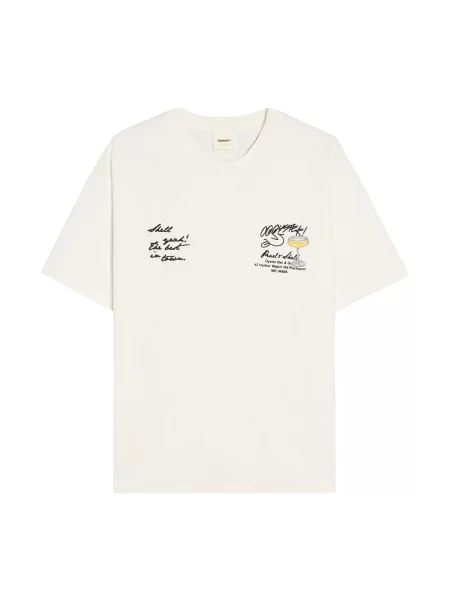 Bershka Tricou AFFOGATO/OSTRAS galben / portocaliu închis / negru / lână alb