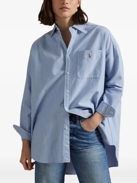 Kostkovaná dlouhá kšiltovka Polo Ralph Lauren bez rukávů modrá