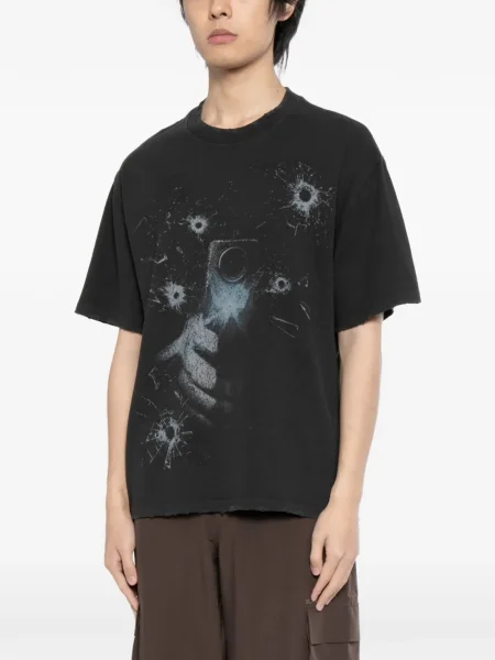 Tricou Warman cu imagine gri