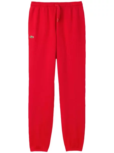 Pantaloni Lacoste din fleece roșu