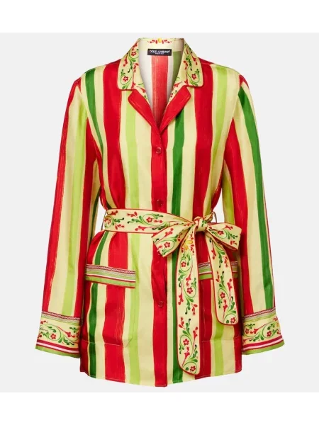 Cămașă Dolce&gabbana de mătase cu dungi