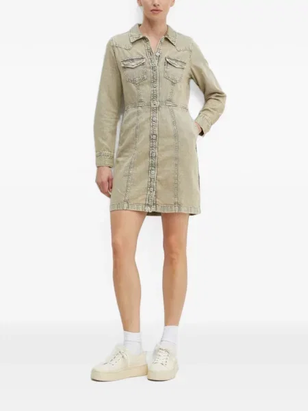 Pulover Levi's® skinny fit cu imagine cu decolteu rotund galben