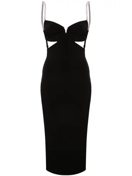 Rochie midi Nissa din jerseu până la genunchi de costum negru