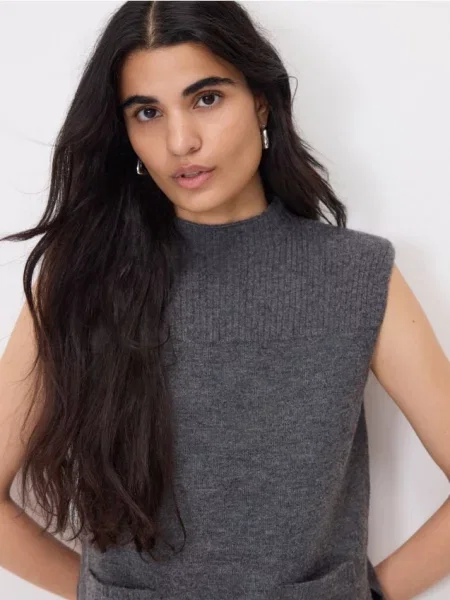 Reserved Жилет із середньо-сірий сірий