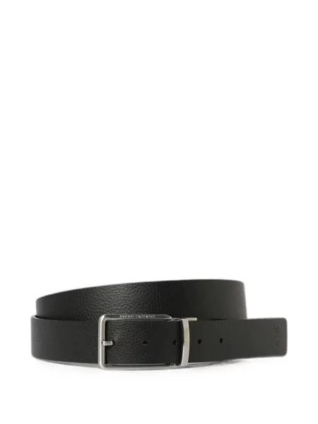 Cu centură reversibil curea Emporio Armani din piele negru