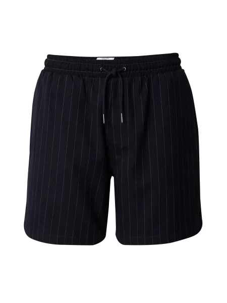 DAN FOX APPAREL Pantaloni Ian albastru marin alb