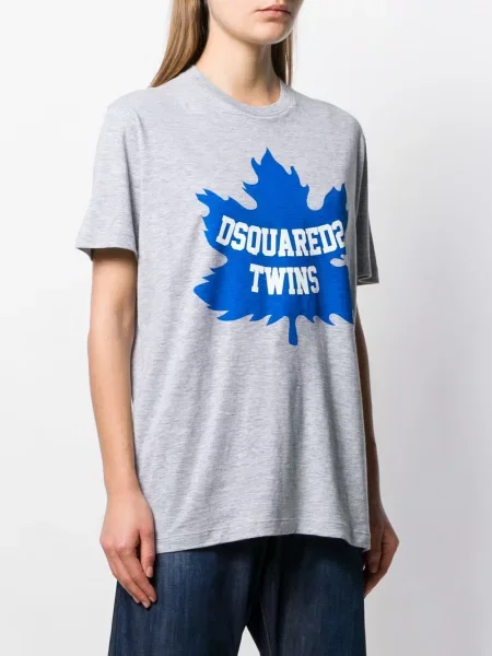 Tricou Dsquared2 cu autograf gri