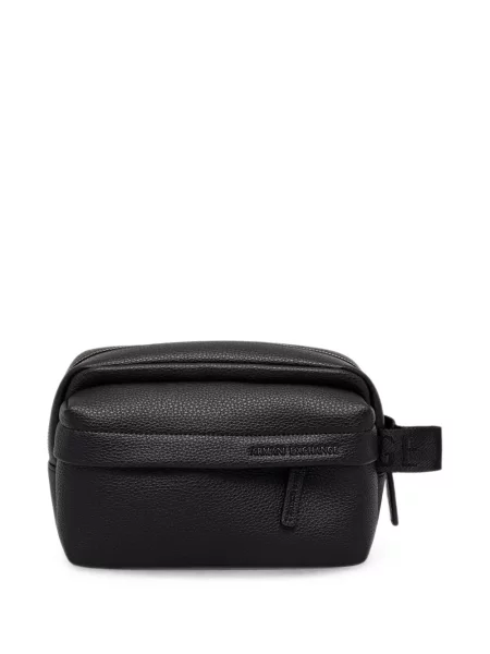 Geantă Armani Exchange cu autograf negru