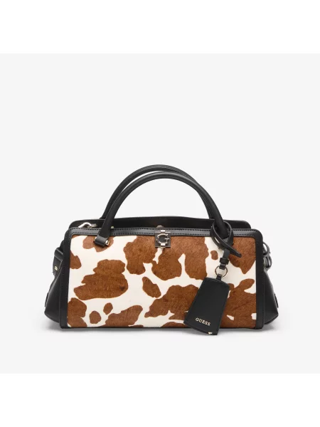 Guess torebka crossbody zamszowa AUDREY brązowa