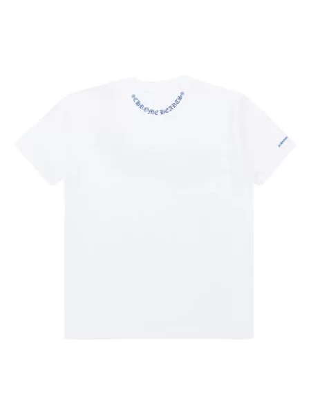 Tricou Chrome Hearts cu motiv cu inimi cu autograf alb
