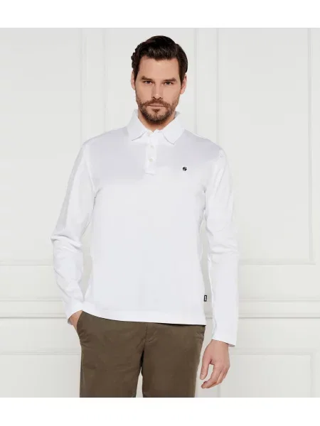 Tricou polo Boss Black alb
