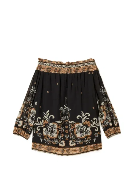 Bluză Twinset cu imagine negru