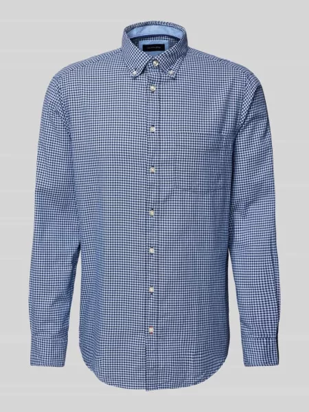 Koszula casualowa z kołnierzykiem typu button down Christian Berg Men granatowa