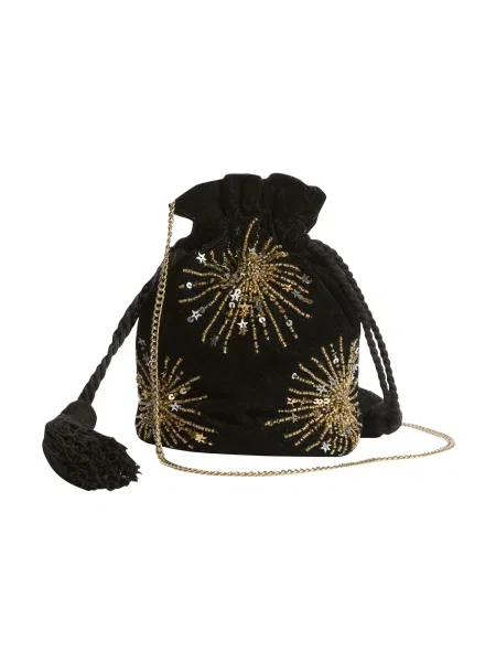 Love & roses Vrečasta torba zlata črna