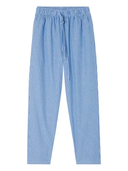 Pruhované retro stahovací šňůrka kalhoty American Vintage modré