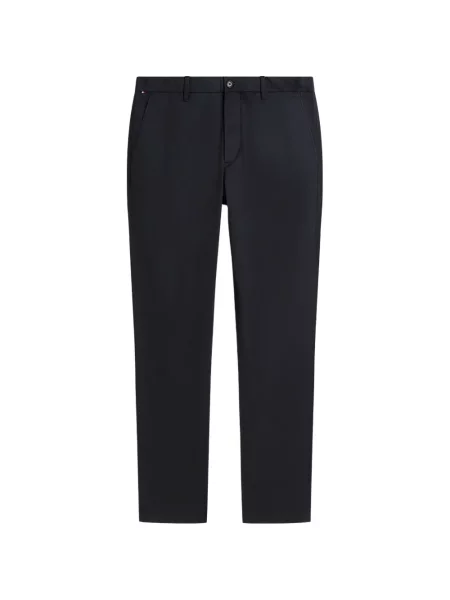 Pantaloni chino Tommy Hilfiger cu autograf albastru