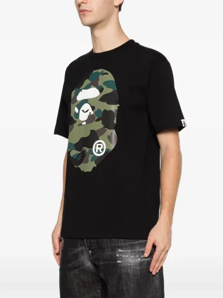 Tricou A Bathing Ape® cu imagine cu model camuflaj negru