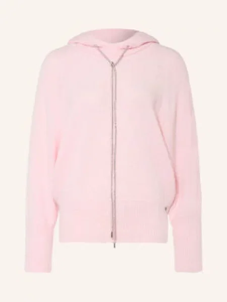 Marc Cain Pletená Mikina S Kapucí Z Alpaky chalk pink