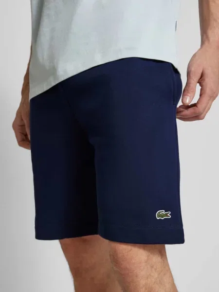 Lacoste szorty dresowe z bawełną granatowe