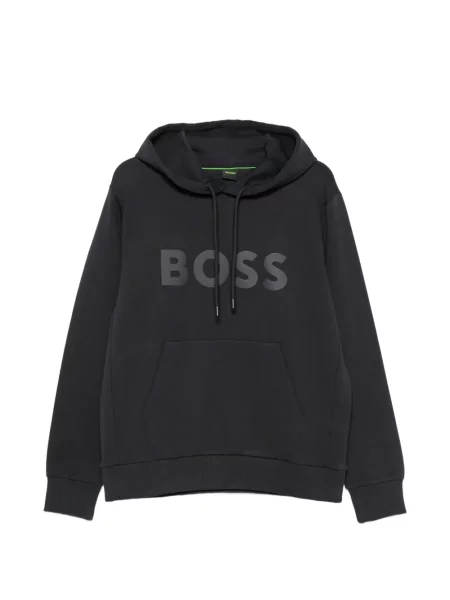 Hanorac cu glugă Boss cu imagine cu cordon albastru