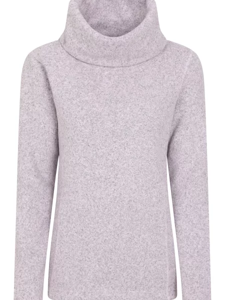 Idris Cowl Neck – polar z golfem Purple