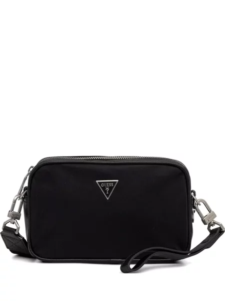 Geantă crossbody Guess cu autograf negru