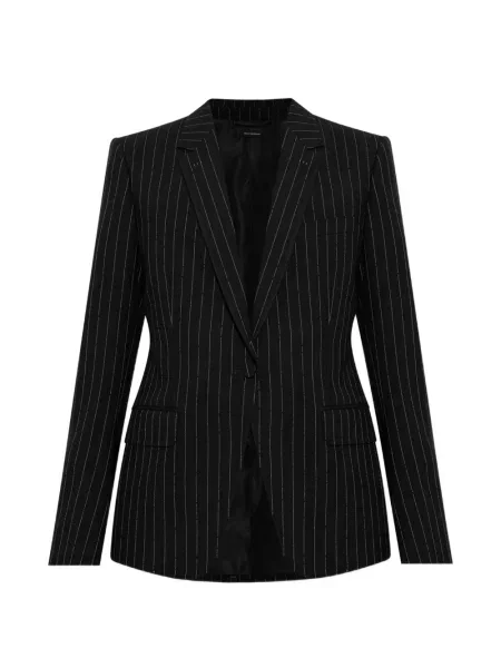 Geacă Tom Ford cu broderie de lână negru