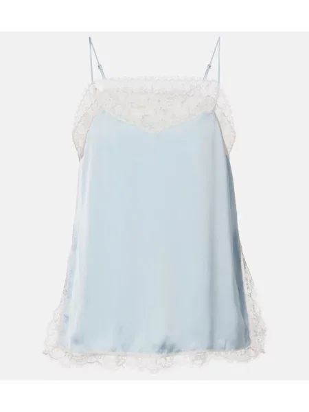 Satynowa podkoszulka Faithfull niebieska