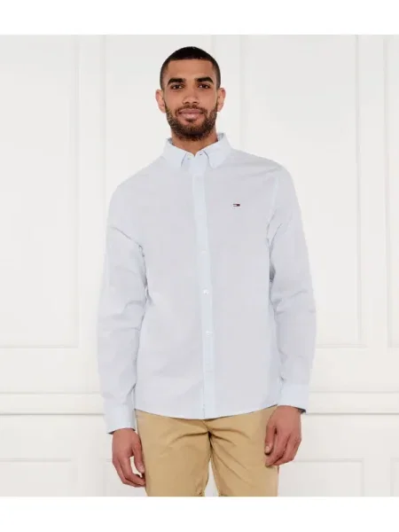 Tommy Jeans Cămașă | | cu adaos de in albastru