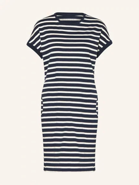 Schiesser Koszula Nocna Casuals Essentials blau biała