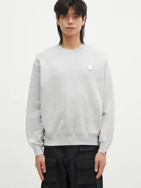 Hanorac crewneck A Bathing Ape® gri