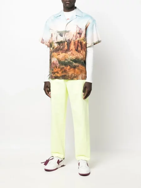 Pantaloni Palm Angels galben