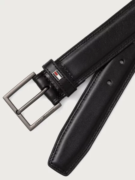Tommy Hilfiger pas usnjeni črna