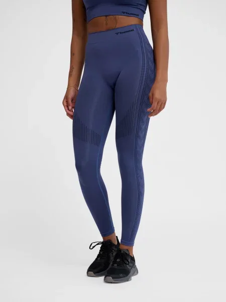 Legginsy bezszwowe Hummel MT Shaping niebieskie