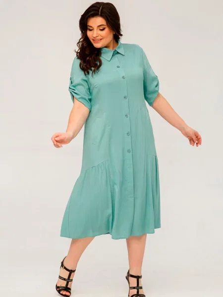 Сукня міді All Posa м'ятний поліестер/еластан