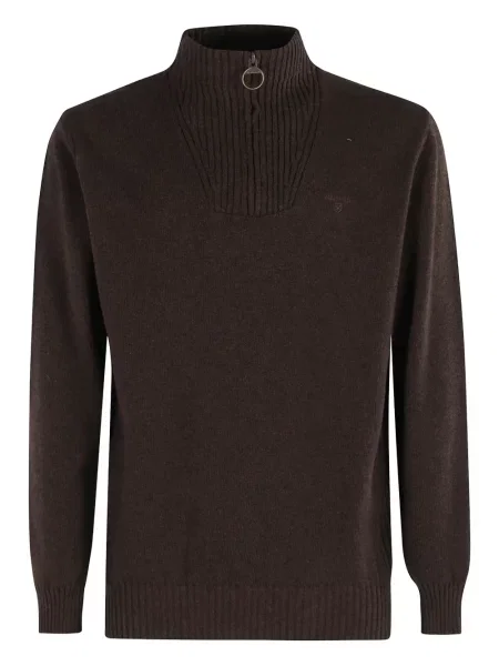 Pulover Barbour cu broderie maro