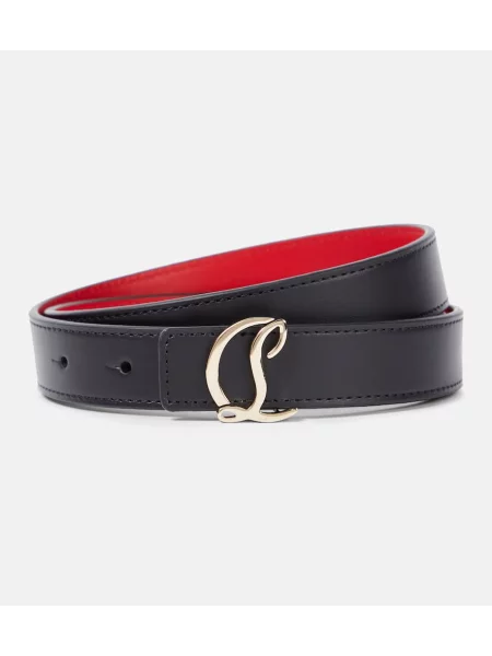 Curea Christian Louboutin din piele negru