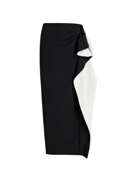 Maxi fusta maxi Proenza Schouler cu volane negru